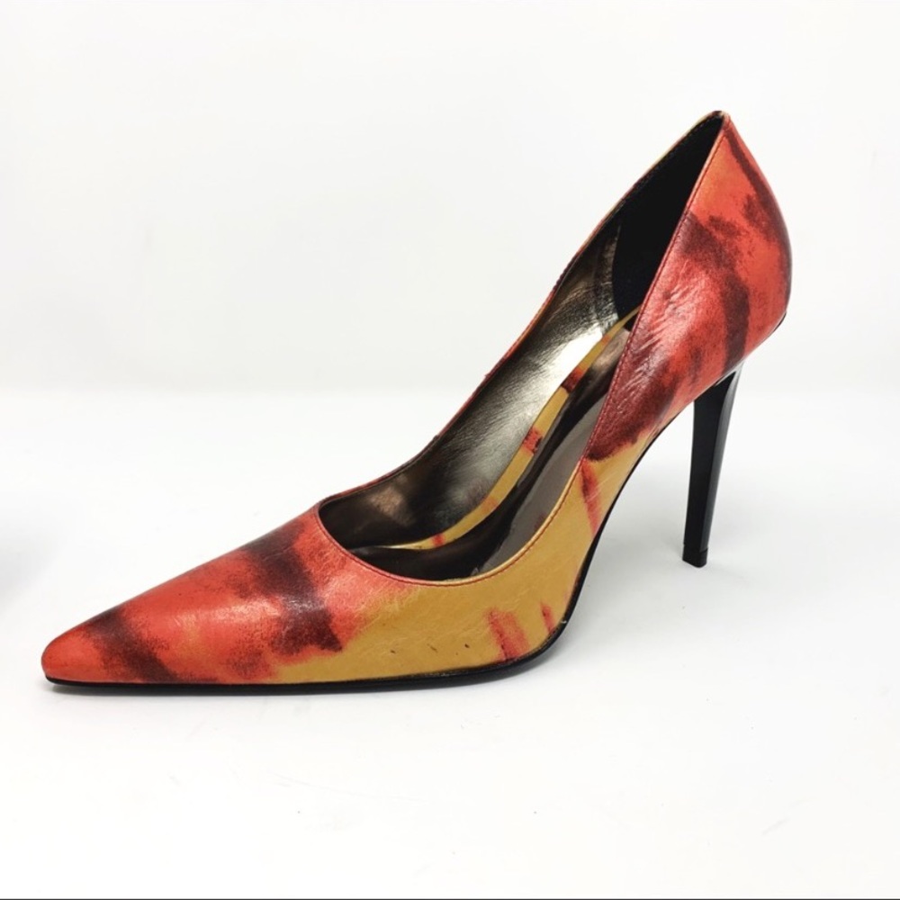 Carlos Santana Brush Stroked Patent Stiletto Pump